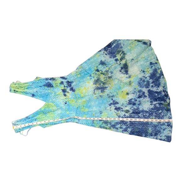 French Connection Women's Dress #714AW Midi Daisy Lace V-Neck Size 4 Blue+Green - Picture 14 of 16